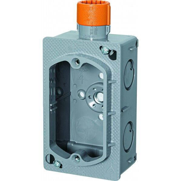 埋込スイッチボックス（Gタイプ）（ハブ付セーリスボックス）塗代カバー付 グレー CDO-16SG 1点