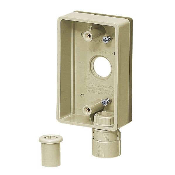 外かべボックス〈コネクタ付〉(ケーブル配線用防雨型露出スイッチボックス) SBR-B14FT 1点