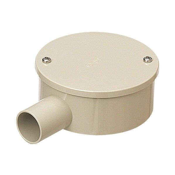 露出用丸形ボックス(カブセ蓋)1方出