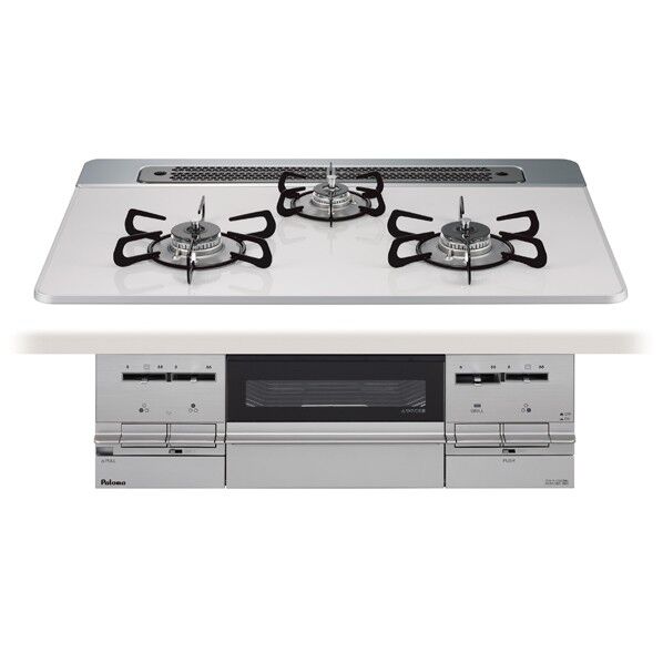 ビルトインコン ブリリオ 3⼝ ハイパーガラスコートトップ(プロパンガス)