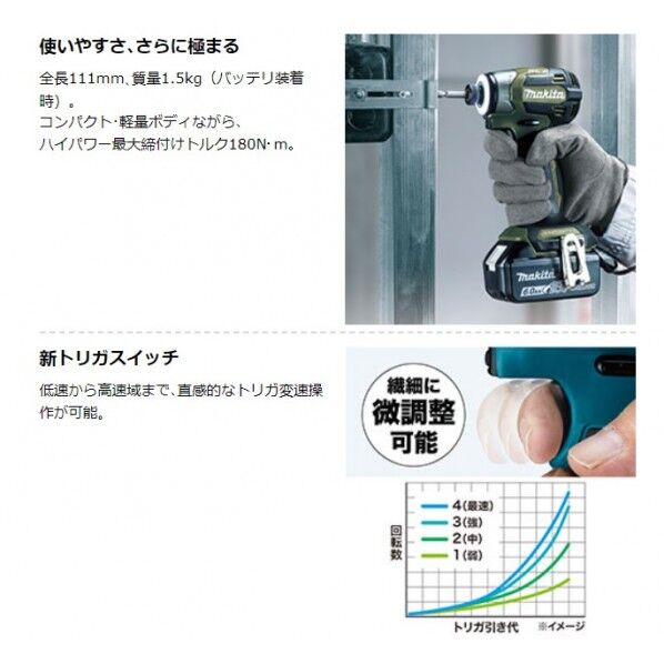 TD173DRGXO マキタ(makita) 【24時間WEB見積り可】 18V 充電式 TD173DRGXO マキタ(makita) 【24時間WEB見積り可】 18V 充電式