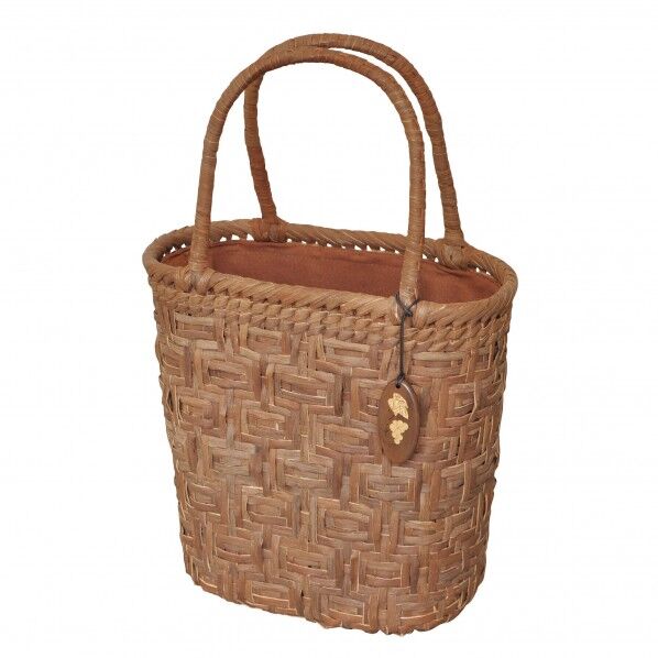 ヤマコー #79439山葡萄バッグ沢連続枡網代編