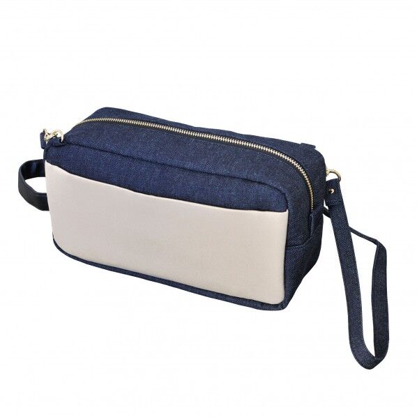 ヤマコー #79450 デニムセカンドバッグベージュ