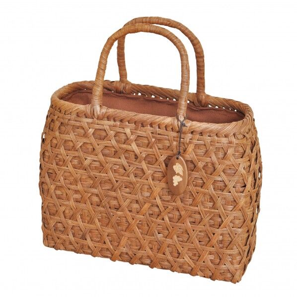 ヤマコー ＃85699山葡萄バッグ削皮六目編内布