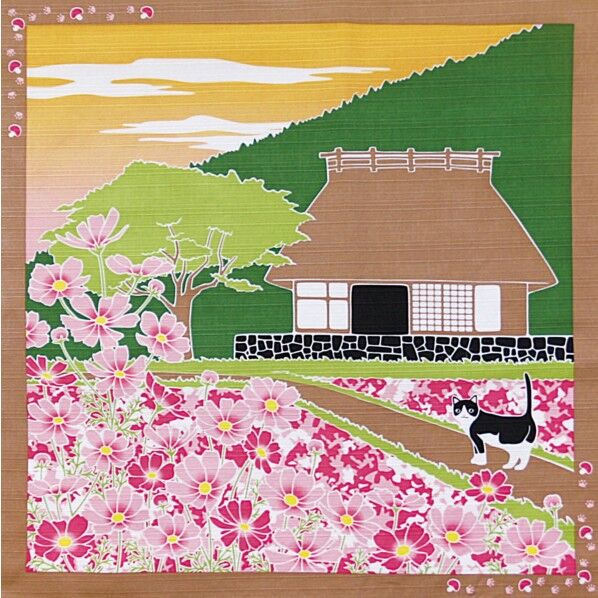 ヤマコー #88593たまのお散歩 小風呂敷秋桜