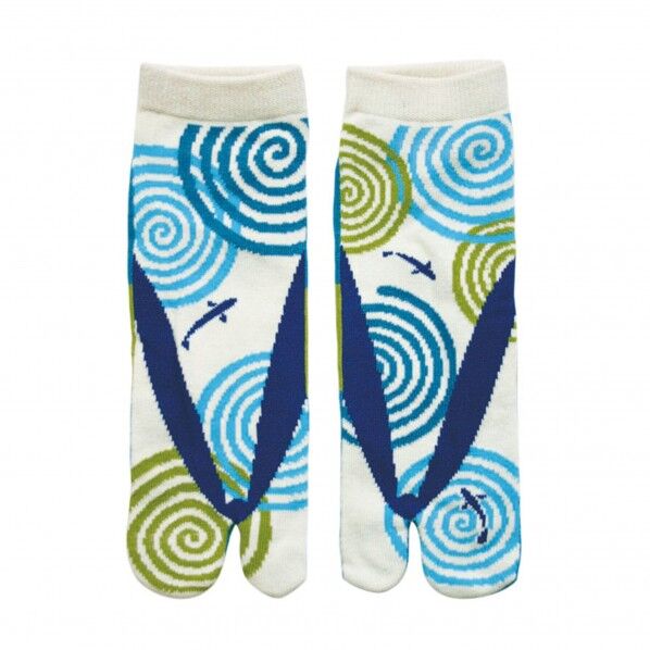 ヤマコー ＃88598 小粋な男の足袋 渦巻メダカ