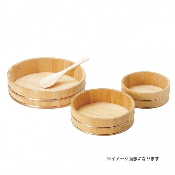 ヤマコー ＃88698 椹.飯台 銅タガ 約7合