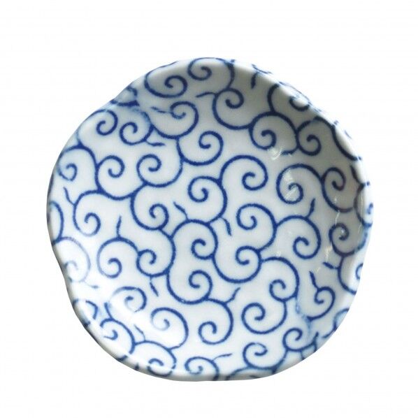 ヤマコー #88875 プチ風水盛塩小皿花型唐草