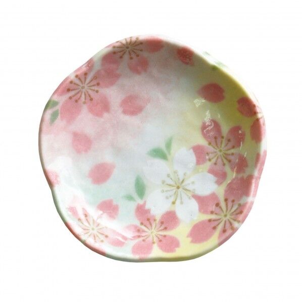 ヤマコー ＃88878プチ風水盛塩小皿花型吉野桜