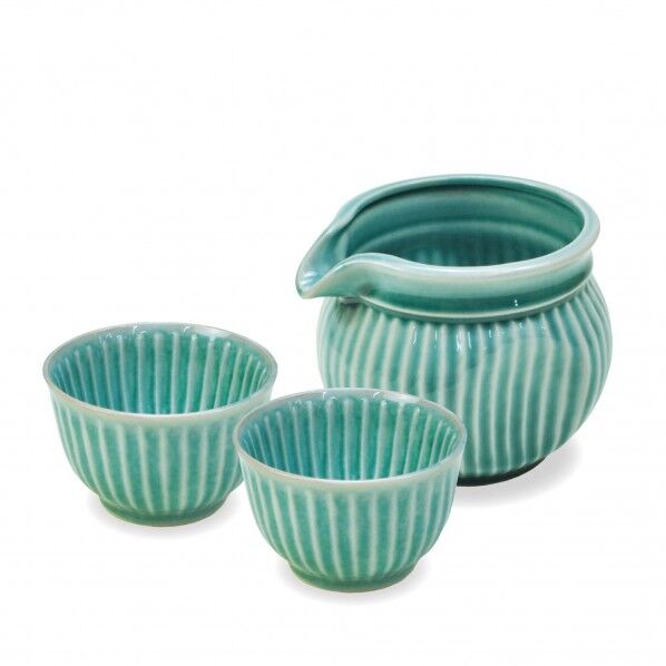 ヤマコー #79724 SOGIぐいのみ徳利3点セット緑