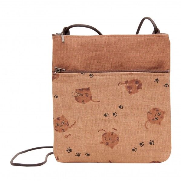 ヤマコー #87534 柿渋染 2Fポシェット 猫