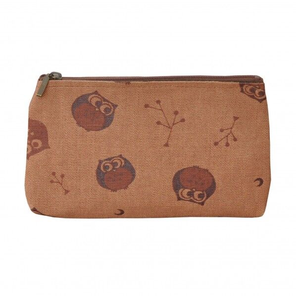 ヤマコー #88197 柿渋染角ポーチ ふくろう