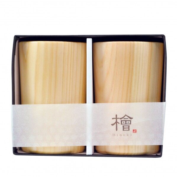 ヤマコー #89096 粋 ひのきビールグラス2Pセット