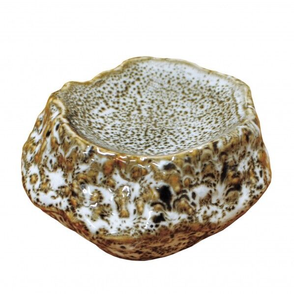 ヤマコー ＃79411 岩石 一品皿 ゆず白