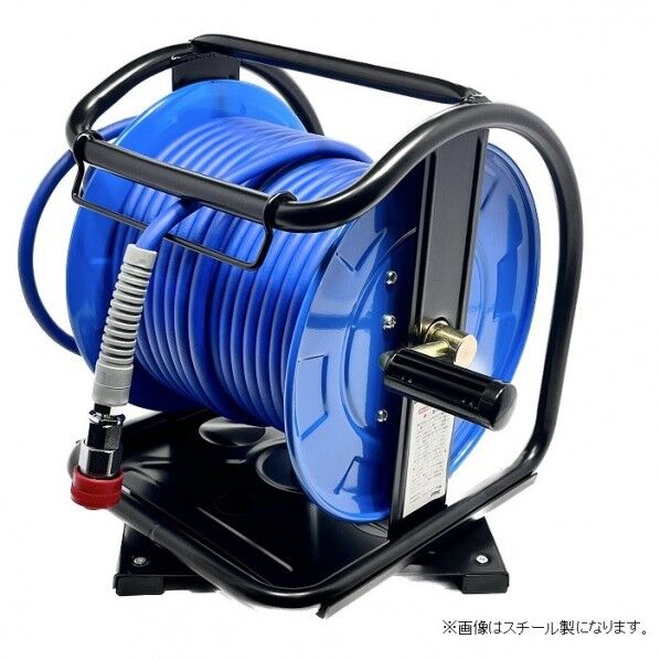 常圧用 C型ドラム スーパースムージーホース ステンレス製 回転台付 ブルー 内径7.0mm×外径10.0mm×30m SNDZG-730TC-S 1台