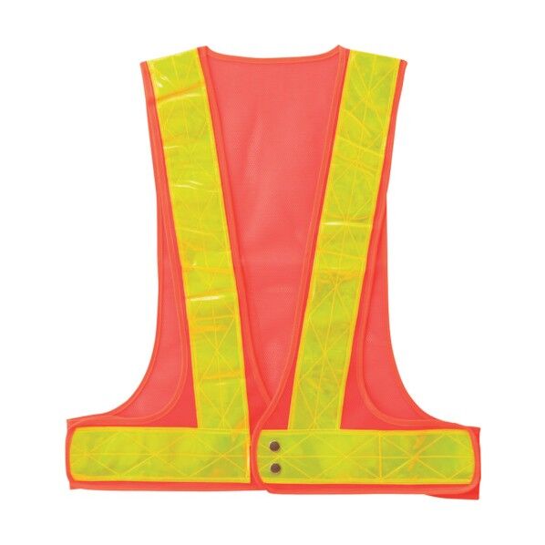 安全ベスト 7cm幅 オレンジメッシュ×黄反射 OK5704 1着