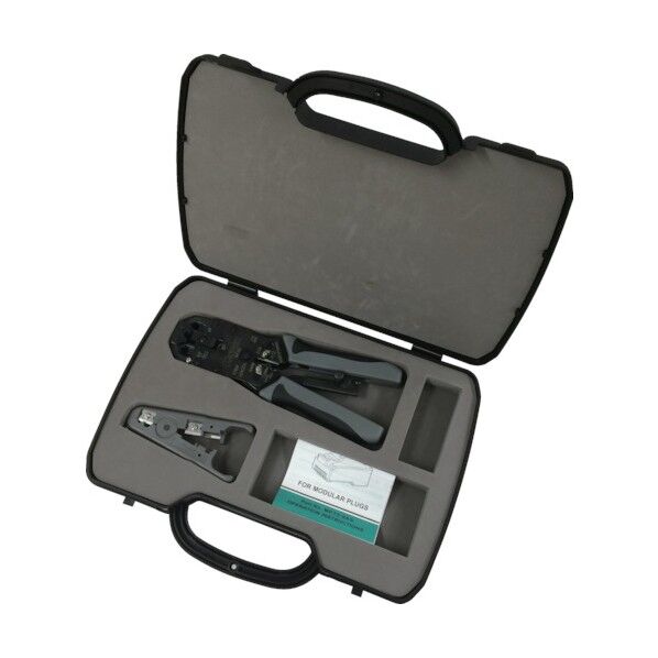 モジュラプラグ圧着工具マルチタイプケース付キット