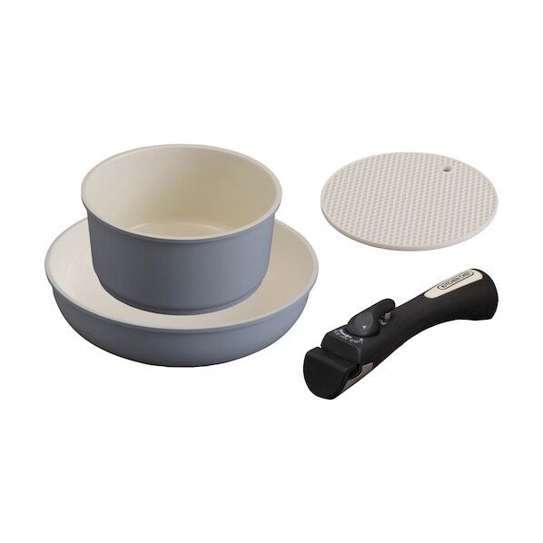521149 セラミックカラーパン3点セットシリコンなべ敷き付 CC-SE3N-G (521149) 1点