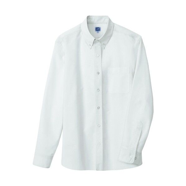 メンズ長袖オックスボタンダウンシャツ 001ホワイト 5L 7870 1