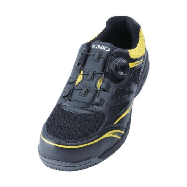 IGNIO ダイヤル式セーフティシューズ B種 ブラック×イエロー22.5cm IGS1015TGF-BK/YL22.5 1