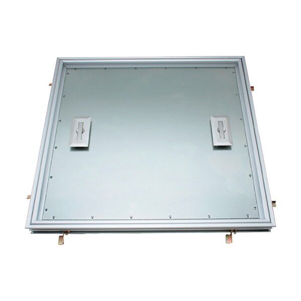 フロアーハッチ フローリング床材用 屋内用 一般形 アルミニウム+スチール製 アルミニウム目地 コンクリート下地用 MOFE-300-12.5-C 1点