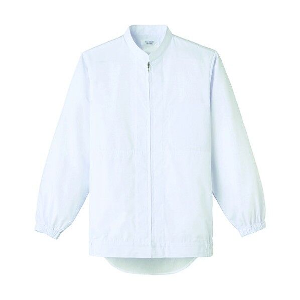 体毛防止長袖ジャンバーホワイト FA-2695-S 1点