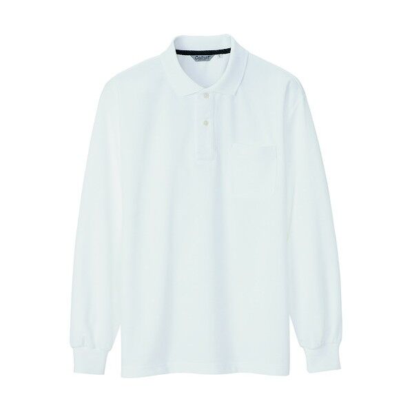 メンズ長袖ポロシャツ 024ホワイト LL CL1001 1