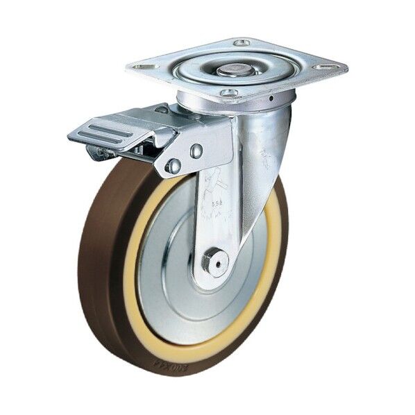 400Sシリーズ方向規制自在ウレタン車200mm 平戸車 400FASUB200 1個