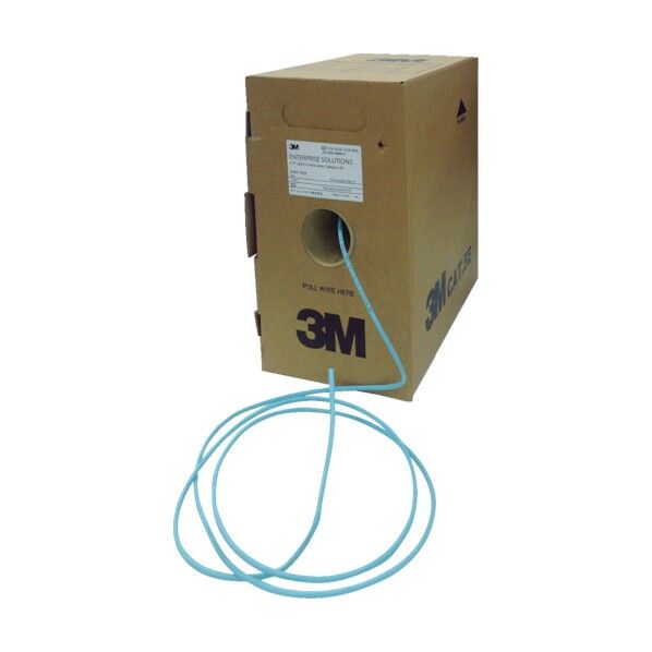 3M(スリーエム) Cat5e UTPエコケーブル 305m ライトブルー VOL-5C4L-ULB-305L 772-4667 便利グッズ（文具・OA機器） 1巻