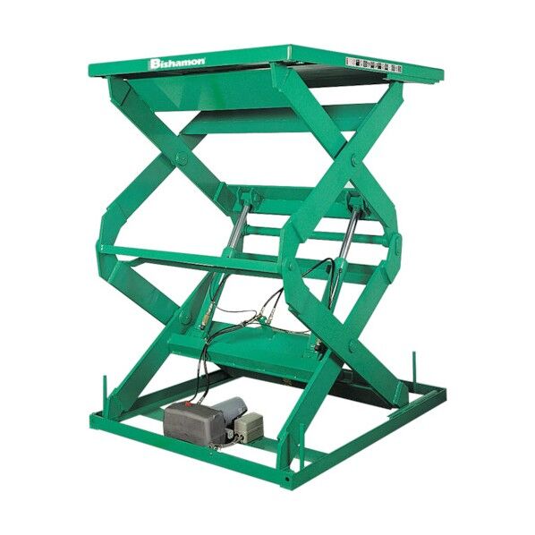 テーブルリフト 1TON フットスイッチ 均等荷重1000kg 揚程1800mm 2X11214F 1点