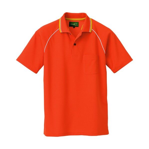 制電半袖ポロシャツ(男女兼用)AZ50005-063オレンジS 063オレンジ S 50005 1