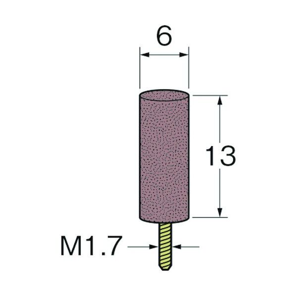 ラビン砥石(一般用)ネジ込み式ロングシャンク R4871 10個
