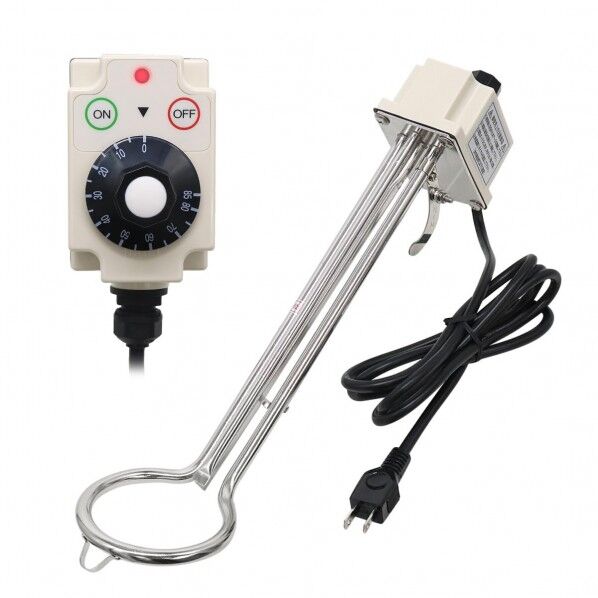 投げ込みヒーター 1kw サーモスタット 空焚き防止 安全装置付き