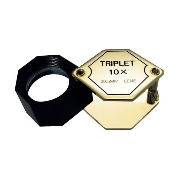 宝石用六角ルーペ ゴールド ブラック 10× 1050-GB 1点