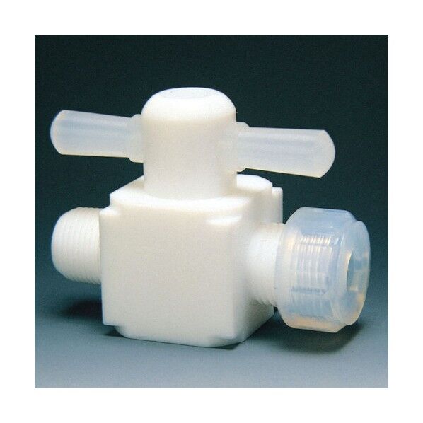 フッ素樹脂(PTFE) オス二方バルブ圧入型