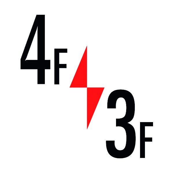 グリーンクロス ロフト階数表示板300角 4F/3F 6300000457 1個