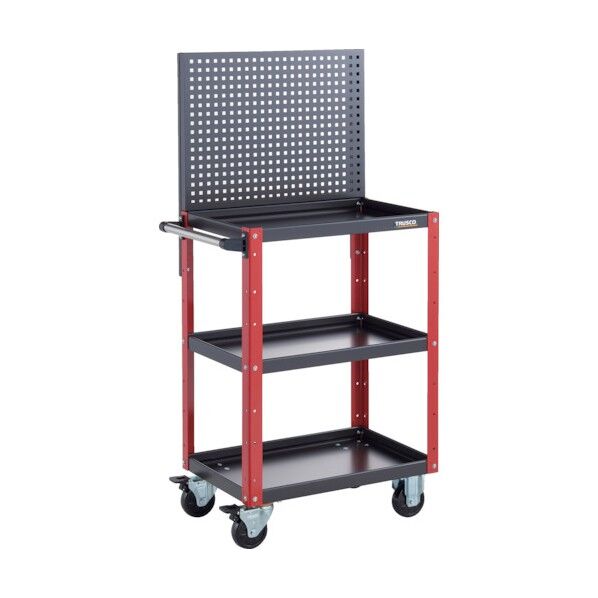 イーグルワゴン 上部パンチングパネル付 600X400X1330 ブラック/レッド EGW-P963-BKR 1点