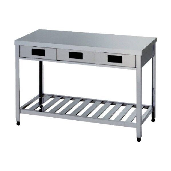 片面引出し付作業台スノコ板付