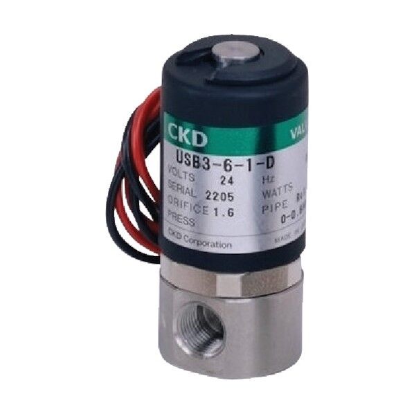 小形直動式2ポート電磁弁 USB3-6-1E-DC12V 1