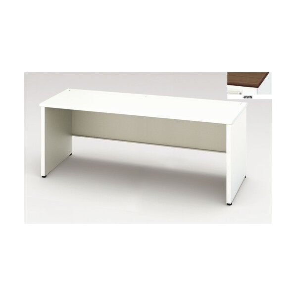 平デスク (パネル脚タイプ・引出し無し) XEHH187FDNP-WWN 1点