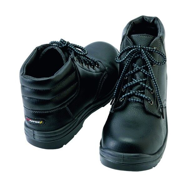 セーフティシューズ(ウレタンミドル靴ヒモ)(男女兼用) 010ブラック 22.5 59813 1