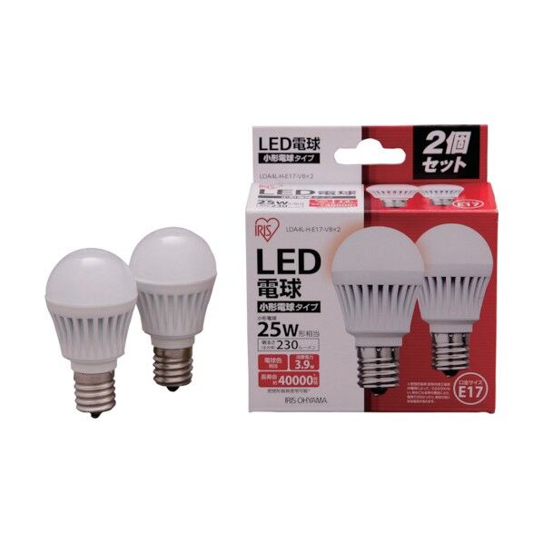 LED電球2個セット小形電球色230lm LDA4L-H-E17-V8-2 2個
