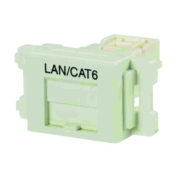 カテゴリ6 JISプレート用ジャックキット バネなしシャッター ジャック組込済 白 JFPAOSPTPMW 1点