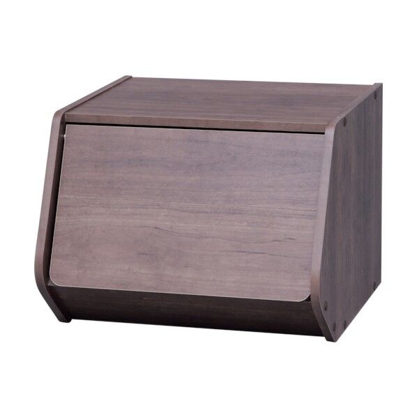 スタックボックス 扉付き ブラウン STB-400D 1個