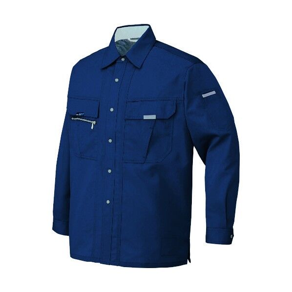 長袖シャツ(男女兼用) 008ネイビー 6L 9035 1