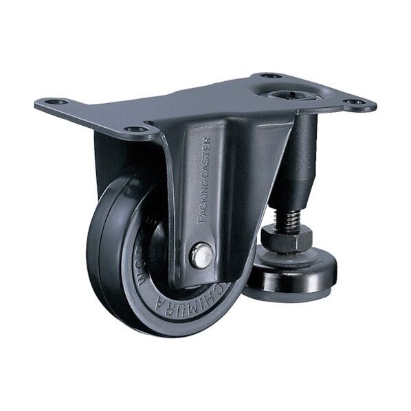 アジャスター付キャスター固定ゴム車