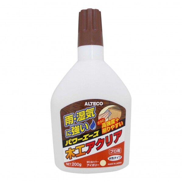 木工アクリア 白色、乾燥後透明 A10 1個
