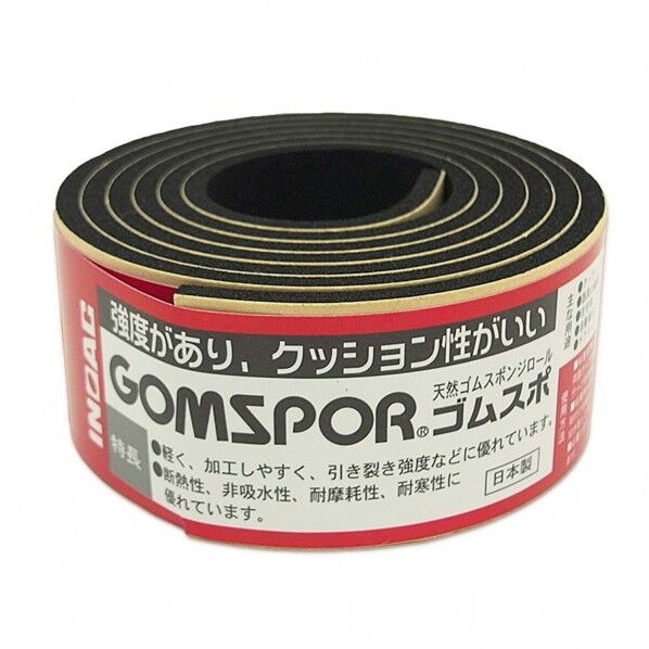 天然ゴムスポンジロール ゴムスポ 粘着 黒 幅30mmX厚み3mm N14-330MT 1巻