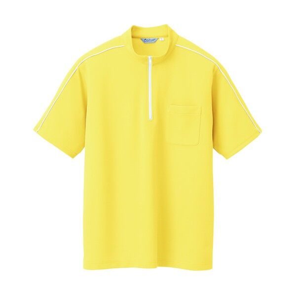 半袖クイックドライジップシャツ（男女兼用） 042イエロー 4L CL3000 1