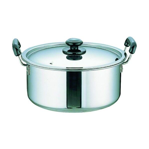 SAステンレス・プラ柄 厚板実用鍋